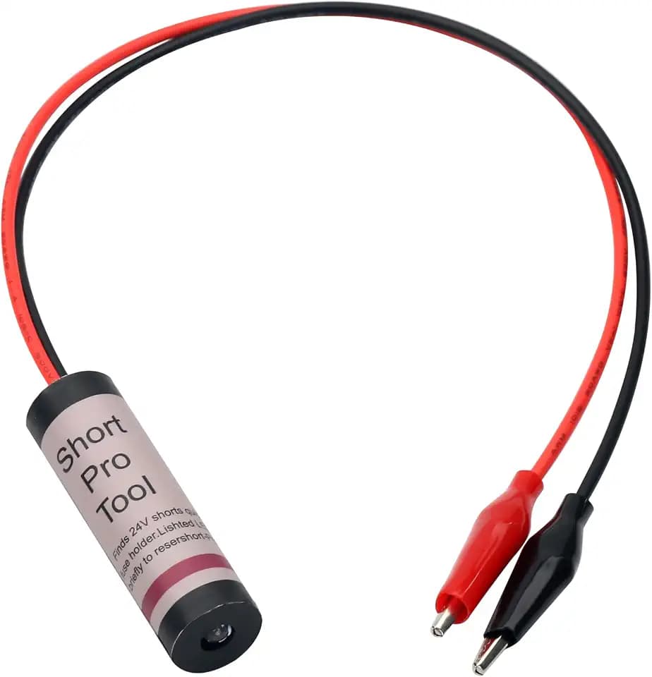 Short Pro Tool – Short Finder Tester for HVAC 24 VAC Circuits with Automatic Reset and Alligator Clips