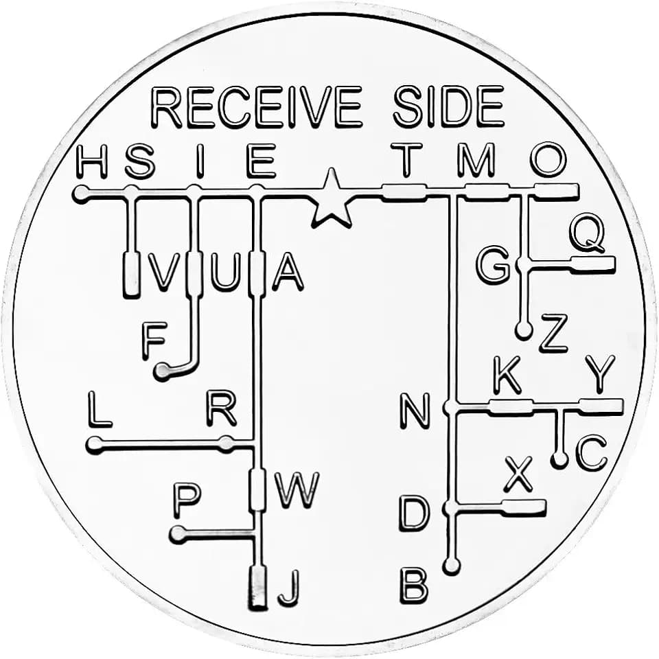 Morse Code Silvery Commemorative Coin - Unique Collector's Coin with Engraved Morse Code Message, Perfect for History Buffs, Cryptography Enthusiasts, and Gift Giving