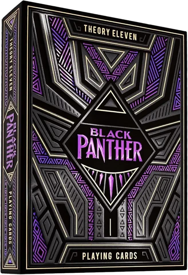 theory11 Black Panther Premium Marvel Playing Cards, Poker Size Standard Index, Foil Playing Cards